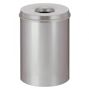 Vlamdovende papierbak 30 liter Aluminiumgrijs, zwart