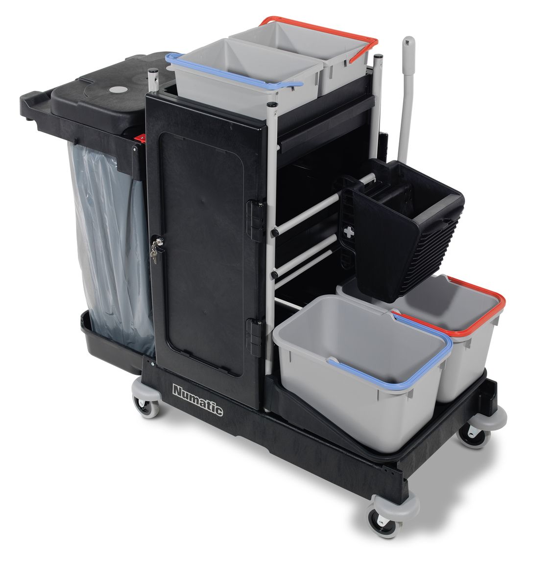 Numatic Werkwagen Servo-Matic 1705 2x10L emmers excl. mopkit - Afbeelding 2