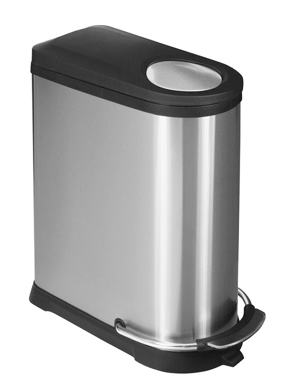 Pedaalem. Viva Recycling Bin 16 of 20 liter, mat RVS FPP