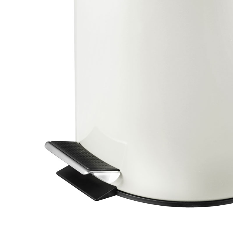 Pedaalemmer met kunststof binnenemmer 3 liter wit - Afbeelding 2