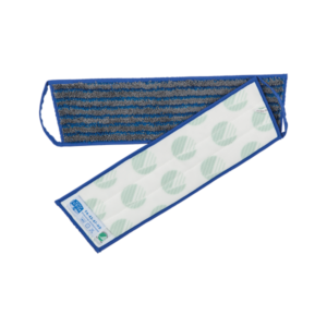 Micro Vision Heavy Duty microvezelmop velcro blauw grijs 40 cm