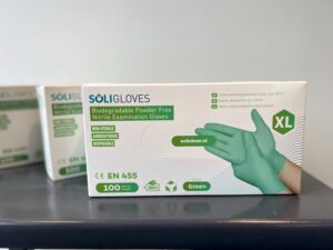 Nitril handschoen SOLI BIO groen ongep. maat XL doos 100 st.